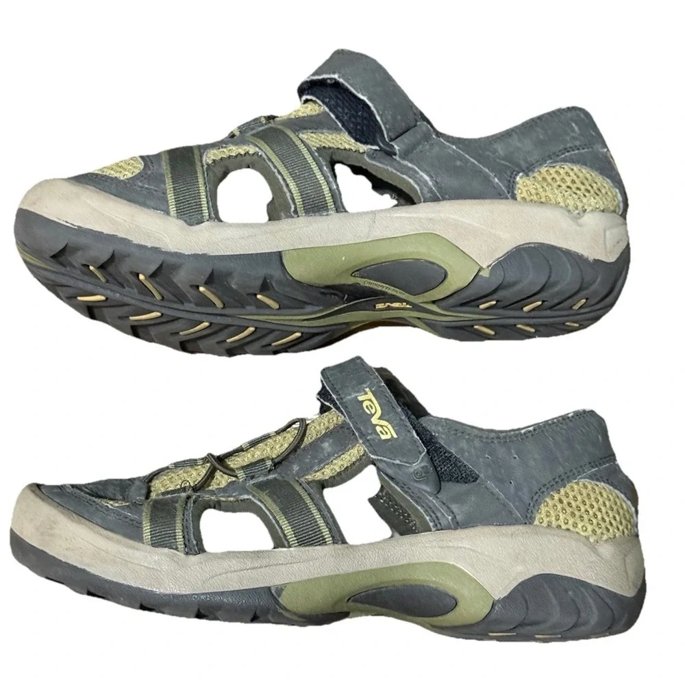 Teva Women's Omnium‎ Water Sandals Hybrid Hiking Green/Slate Size 5 EUC